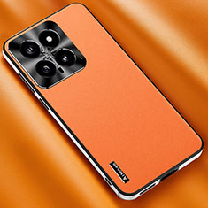 Handyhülle Hülle Luxus Leder Schutzhülle AT2 für Xiaomi Mi 14 5G Orange