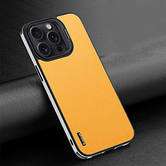 Handyhülle Hülle Luxus Leder Schutzhülle AT4 für Apple iPhone 14 Pro Gelb