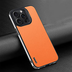 Handyhülle Hülle Luxus Leder Schutzhülle AT4 für Apple iPhone 14 Pro Max Orange