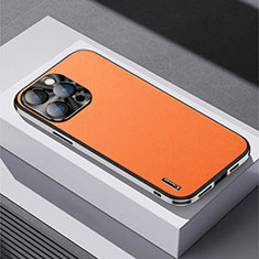 Handyhülle Hülle Luxus Leder Schutzhülle AT5 für Apple iPhone 13 Pro Max Orange