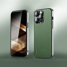 Handyhülle Hülle Luxus Leder Schutzhülle AT6 für Apple iPhone 15 Pro Grün