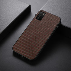 Handyhülle Hülle Luxus Leder Schutzhülle B01H für Samsung Galaxy A02s Braun