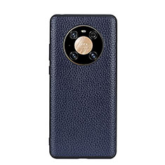 Handyhülle Hülle Luxus Leder Schutzhülle B02H für Huawei Mate 40 Pro Blau