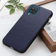 Handyhülle Hülle Luxus Leder Schutzhülle B02H für Samsung Galaxy A12 Nacho Blau