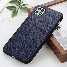 Handyhülle Hülle Luxus Leder Schutzhülle B02H für Samsung Galaxy A22 5G Blau