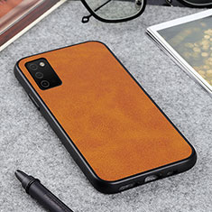 Handyhülle Hülle Luxus Leder Schutzhülle B03H für Samsung Galaxy A02s Braun