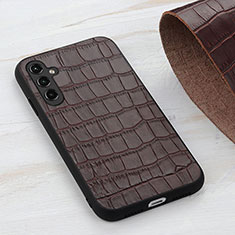 Handyhülle Hülle Luxus Leder Schutzhülle B04H für Samsung Galaxy A14 5G Braun
