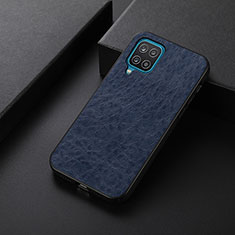 Handyhülle Hülle Luxus Leder Schutzhülle B05H für Samsung Galaxy A12 Blau