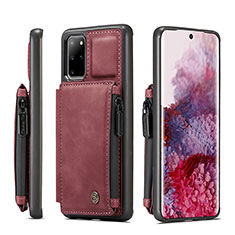 Handyhülle Hülle Luxus Leder Schutzhülle C01S für Samsung Galaxy S20 Plus 5G Rot
