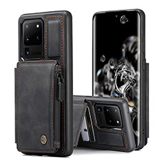 Handyhülle Hülle Luxus Leder Schutzhülle C01S für Samsung Galaxy S20 Ultra 5G Schwarz