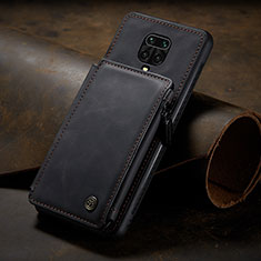 Handyhülle Hülle Luxus Leder Schutzhülle C02S für Xiaomi Redmi Note 9S Schwarz