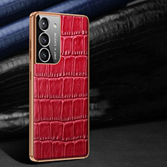 Handyhülle Hülle Luxus Leder Schutzhülle C09 für Samsung Galaxy S22 Plus 5G Rot