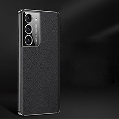 Handyhülle Hülle Luxus Leder Schutzhülle C10 für Samsung Galaxy S21 FE 5G Schwarz