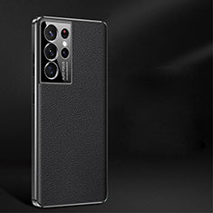 Handyhülle Hülle Luxus Leder Schutzhülle C10 für Samsung Galaxy S21 Ultra 5G Schwarz