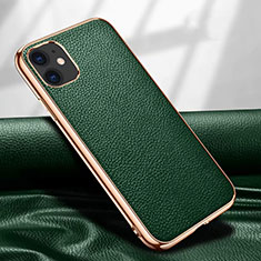 Handyhülle Hülle Luxus Leder Schutzhülle für Apple iPhone 12 Grün