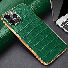 Handyhülle Hülle Luxus Leder Schutzhülle für Apple iPhone 13 Pro Grün