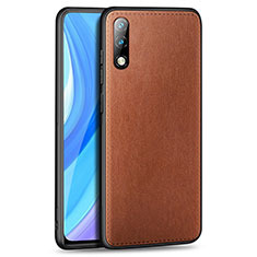 Handyhülle Hülle Luxus Leder Schutzhülle für Huawei Enjoy 10 Braun