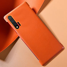 Handyhülle Hülle Luxus Leder Schutzhülle für Huawei Nova 6 Orange