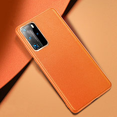 Handyhülle Hülle Luxus Leder Schutzhülle für Huawei P40 Pro Orange