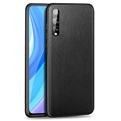 Handyhülle Hülle Luxus Leder Schutzhülle für Huawei Y8p Schwarz