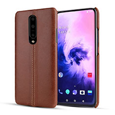 Handyhülle Hülle Luxus Leder Schutzhülle für OnePlus 7 Pro Braun