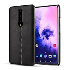 Handyhülle Hülle Luxus Leder Schutzhülle für OnePlus 7 Pro Schwarz