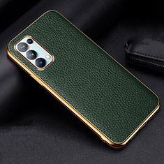 Handyhülle Hülle Luxus Leder Schutzhülle für Oppo Find X3 Lite 5G Grün