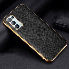 Handyhülle Hülle Luxus Leder Schutzhülle für Oppo Find X3 Lite 5G Schwarz