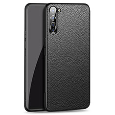 Handyhülle Hülle Luxus Leder Schutzhülle für Oppo Reno3 Schwarz