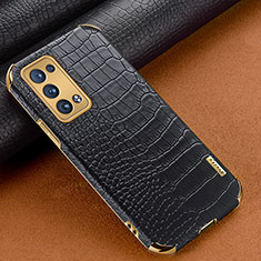 Handyhülle Hülle Luxus Leder Schutzhülle für Oppo Reno6 Pro 5G Schwarz