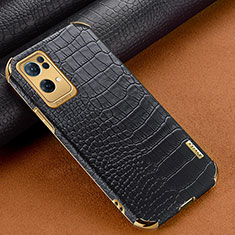 Handyhülle Hülle Luxus Leder Schutzhülle für Oppo Reno7 Pro 5G Schwarz