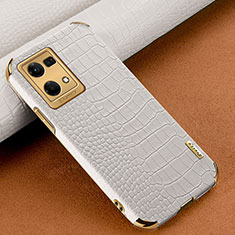 Handyhülle Hülle Luxus Leder Schutzhülle für Oppo Reno8 4G Weiß