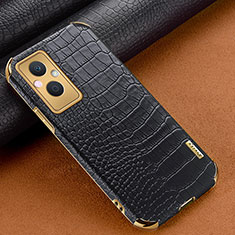 Handyhülle Hülle Luxus Leder Schutzhülle für Oppo Reno8 Z 5G Schwarz