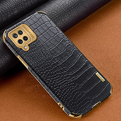 Handyhülle Hülle Luxus Leder Schutzhülle für Samsung Galaxy A12 Nacho Schwarz