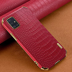 Handyhülle Hülle Luxus Leder Schutzhülle für Samsung Galaxy A51 4G Rot