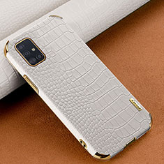 Handyhülle Hülle Luxus Leder Schutzhülle für Samsung Galaxy A51 4G Weiß