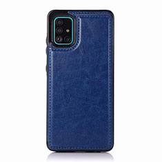 Handyhülle Hülle Luxus Leder Schutzhülle für Samsung Galaxy A51 5G Blau
