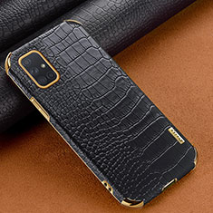 Handyhülle Hülle Luxus Leder Schutzhülle für Samsung Galaxy A71 5G Schwarz