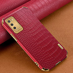 Handyhülle Hülle Luxus Leder Schutzhülle für Samsung Galaxy M02s Rot