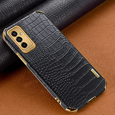 Handyhülle Hülle Luxus Leder Schutzhülle für Samsung Galaxy M23 5G Schwarz