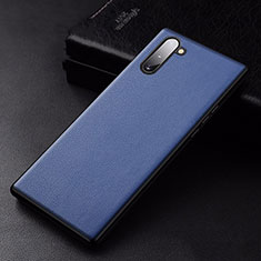 Handyhülle Hülle Luxus Leder Schutzhülle für Samsung Galaxy Note 10 5G Blau