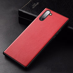 Handyhülle Hülle Luxus Leder Schutzhülle für Samsung Galaxy Note 10 5G Rot