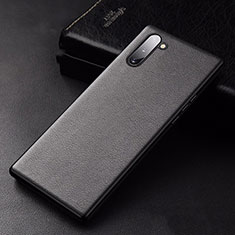 Handyhülle Hülle Luxus Leder Schutzhülle für Samsung Galaxy Note 10 5G Schwarz