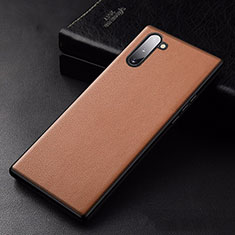 Handyhülle Hülle Luxus Leder Schutzhülle für Samsung Galaxy Note 10 Orange