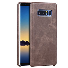 Handyhülle Hülle Luxus Leder Schutzhülle für Samsung Galaxy Note 8 Braun