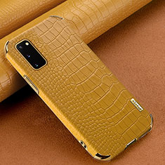 Handyhülle Hülle Luxus Leder Schutzhülle für Samsung Galaxy S20 Gelb