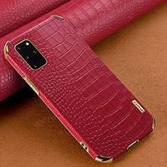 Handyhülle Hülle Luxus Leder Schutzhülle für Samsung Galaxy S20 Plus 5G Rot