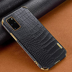 Handyhülle Hülle Luxus Leder Schutzhülle für Samsung Galaxy S20 Plus 5G Schwarz