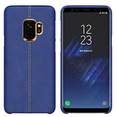 Handyhülle Hülle Luxus Leder Schutzhülle für Samsung Galaxy S9 Blau