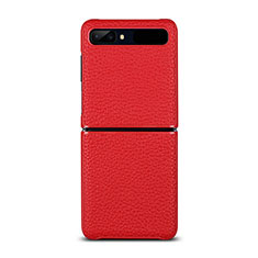 Handyhülle Hülle Luxus Leder Schutzhülle für Samsung Galaxy Z Flip 5G Rot